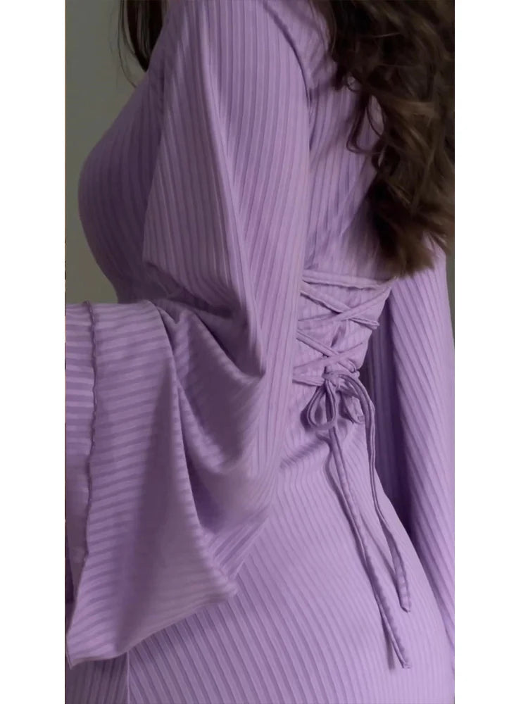 "Last Few Months" Vintage Long Sleeve Maxi Dress