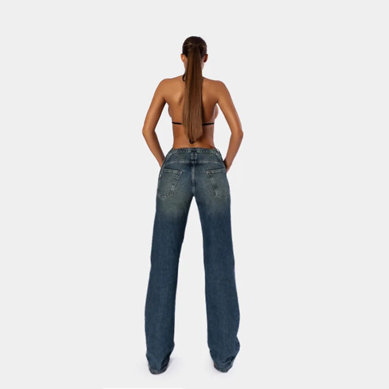 "Attention" Women's Baggy High Waist Denim Jeans