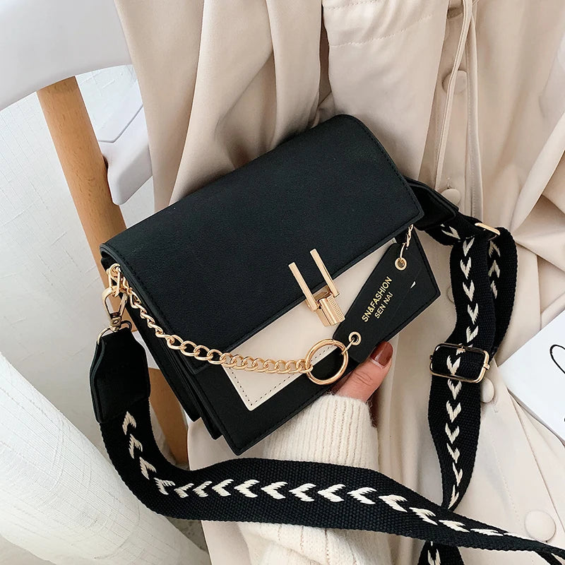“SN Fashion” Women’s Casual Dual Color Designer Shoulder Bag