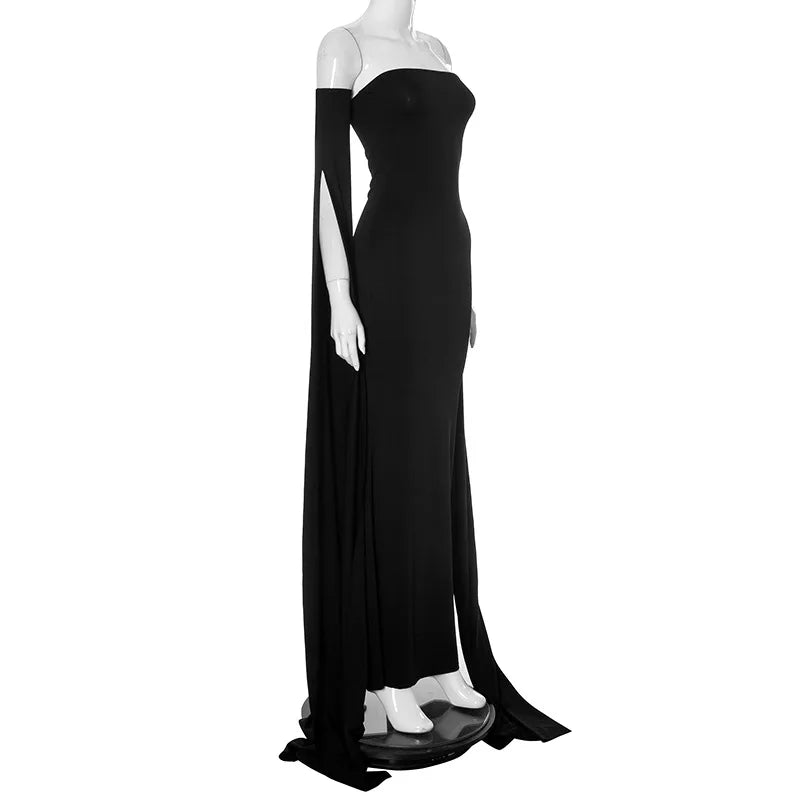 "Monroe" Women's Sexy Backless Strapless Long Sleeve Maxi Dress