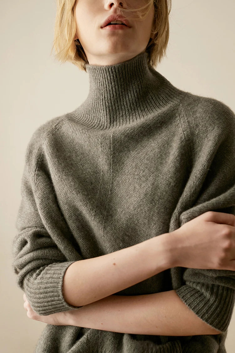 “Autumn” Women’s Paragraph Knitted Designer Cashmere Sweater