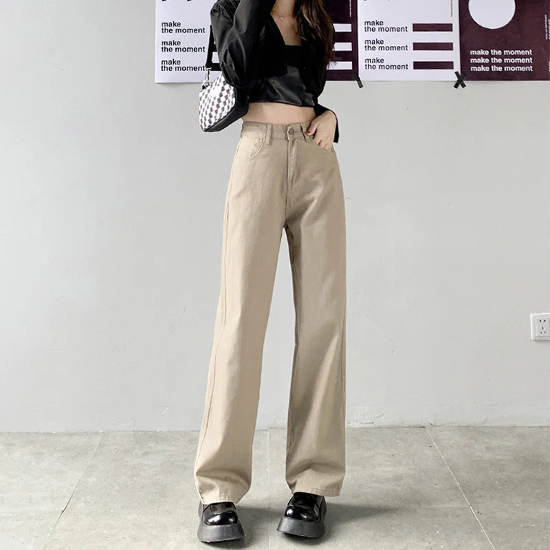 “Vintage Elations” Women’s Vintage Y2K Style Wide Leg Jeans