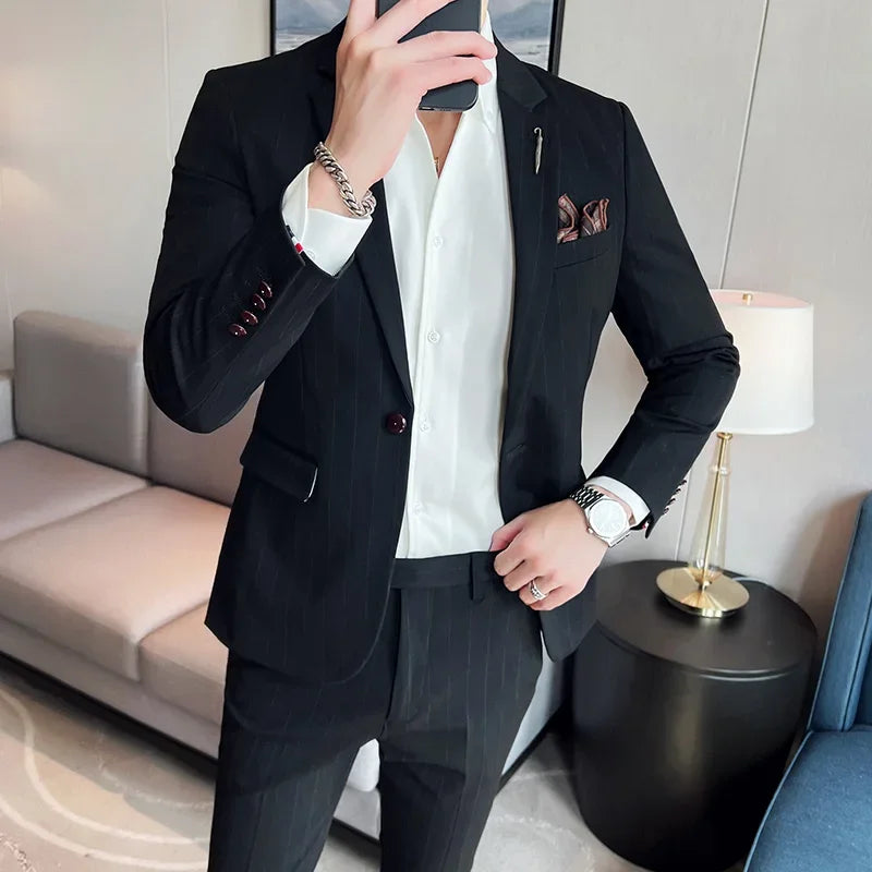 "Callan" Men's Plaid Business Suit