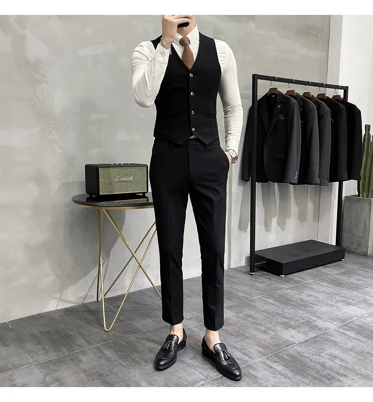 “Charon” Men’s Slim Fit 3 Piece Business Suit