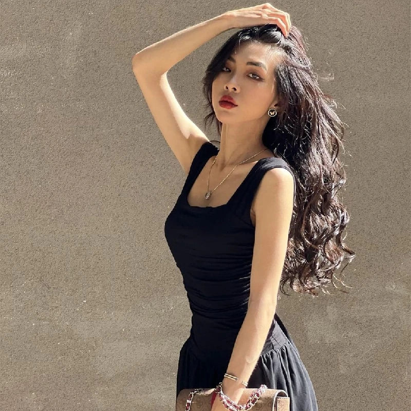"Coastals" Ruched Bodycon High Waist Maxi Dress