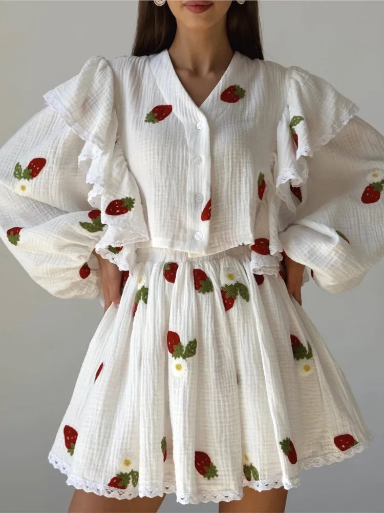 “Binded Lovers” Women’s Casual Long Sleeve 2 Piece Linen Outfit Set
