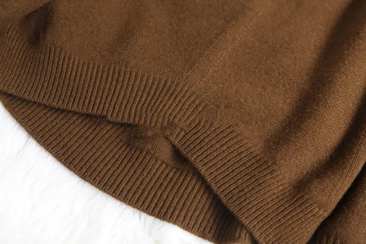 “Autumn” Women’s Paragraph Knitted Designer Cashmere Sweater