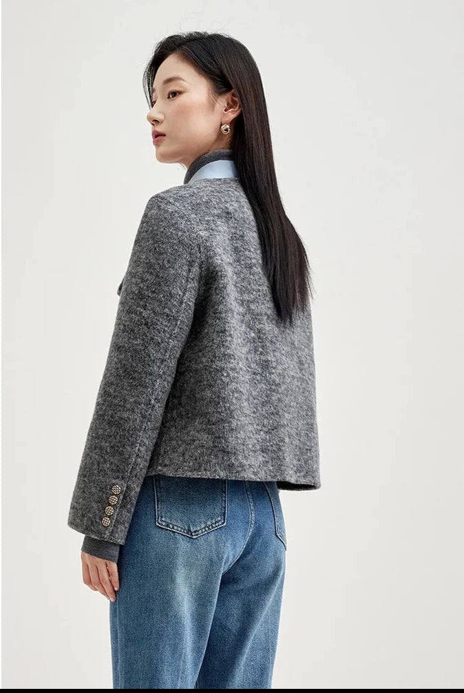 “Lady” Women’s Double Faced Wool Cropped Jacket