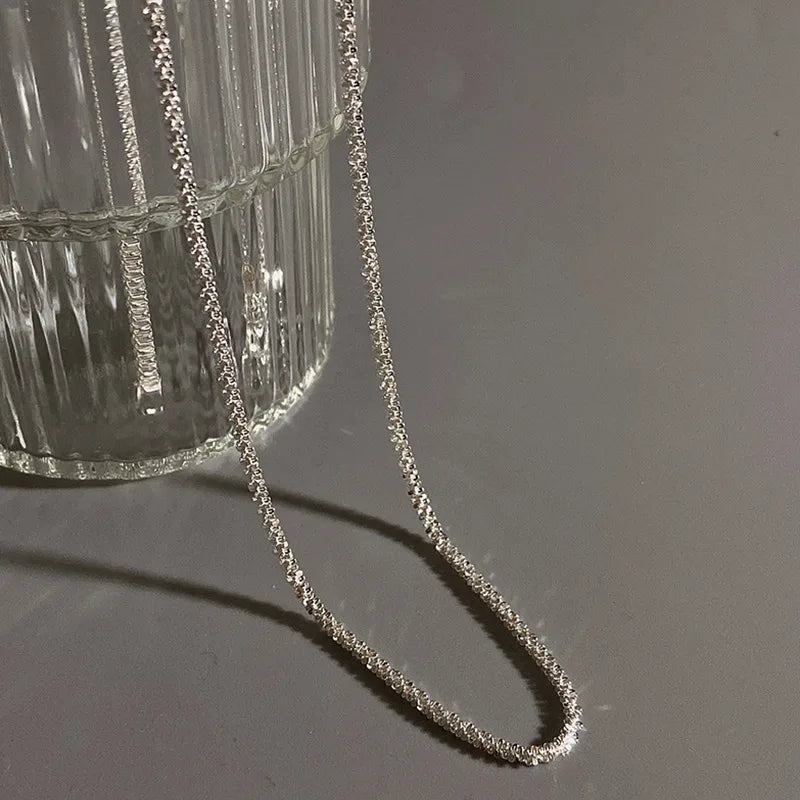 “Styla” Women’s Sparkling Silver Diamond Crusted Choker