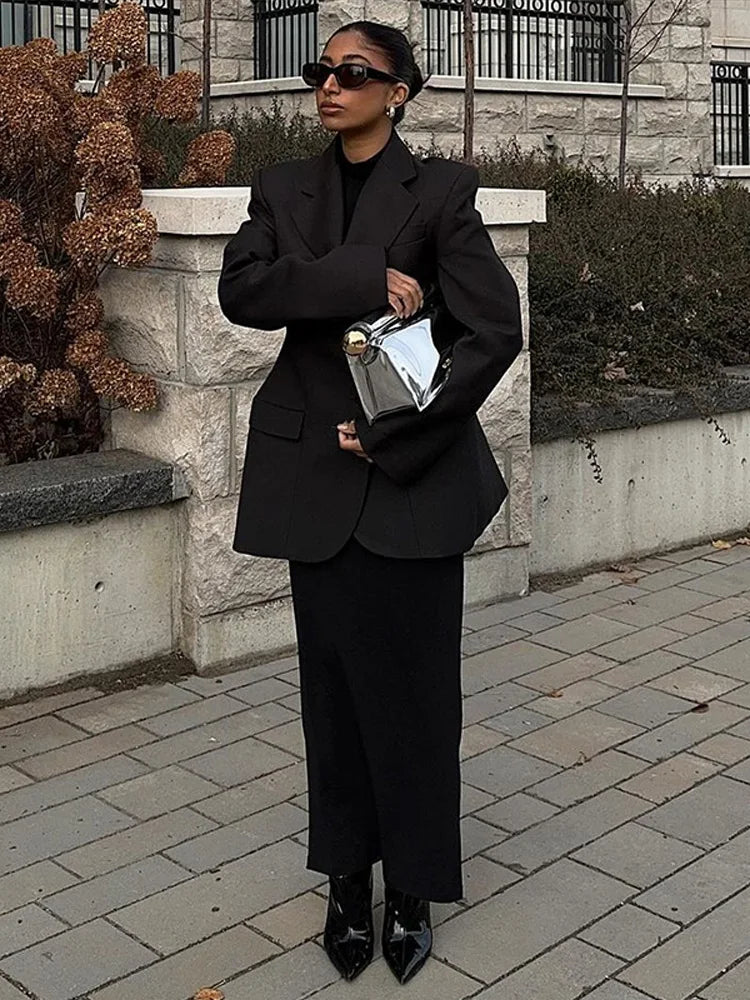 "Delevigne" Women's Single Breasted Cinched Waist Designer Suit Jacket