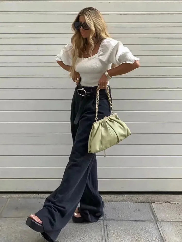 "Only For The Basics" Casual Straight Leg High Waist Boyfriend Jeans