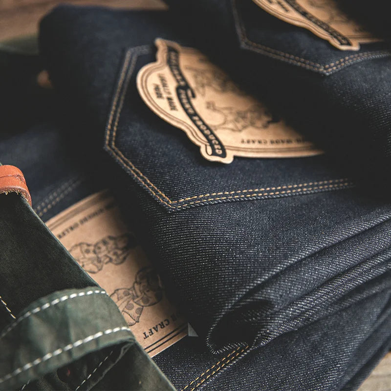 “Rustic” Men’s Recyclable Raw Woven Straight Oversized Denim Work Jeans