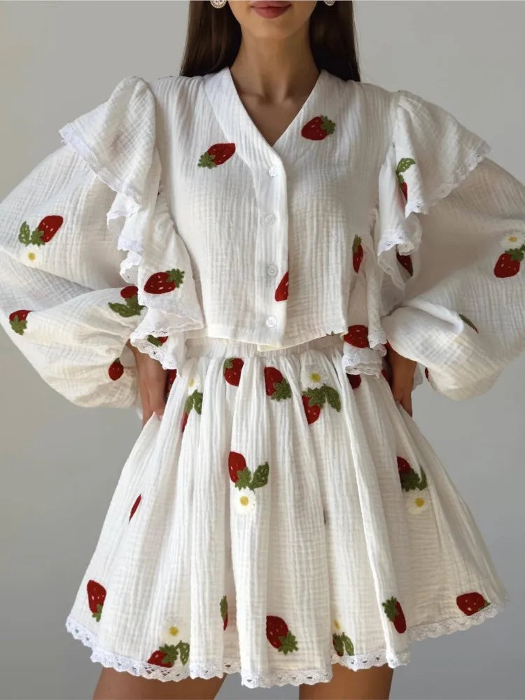 “Binded Lovers” Women’s Casual Long Sleeve 2 Piece Linen Outfit Set
