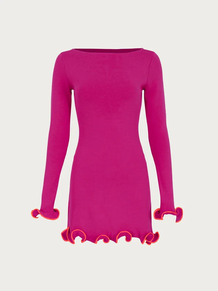 "Decadent" Elegant Knitted Mini Dress