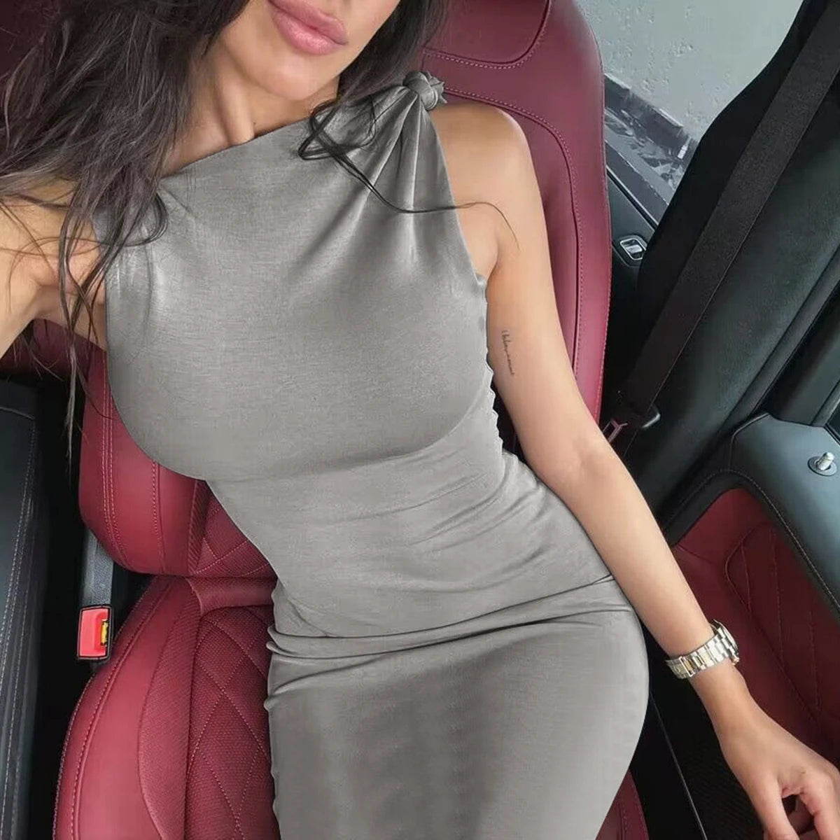 "Summer In Italy" Women's Sleeveless Bodycon Maxi Dres