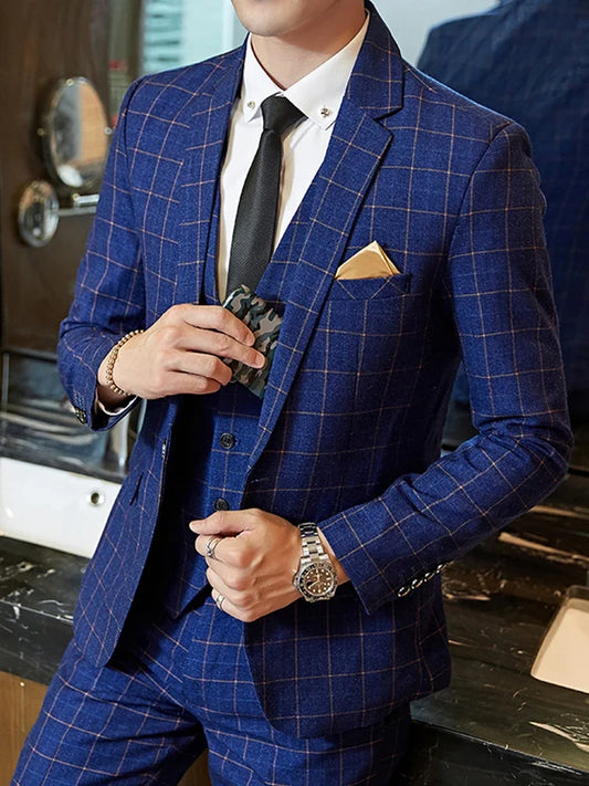 "Wellington" Men's Classic 3 Piece Business Suit