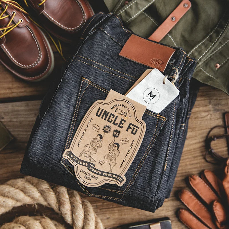 “Rustic” Men’s Recyclable Raw Woven Straight Oversized Denim Work Jeans