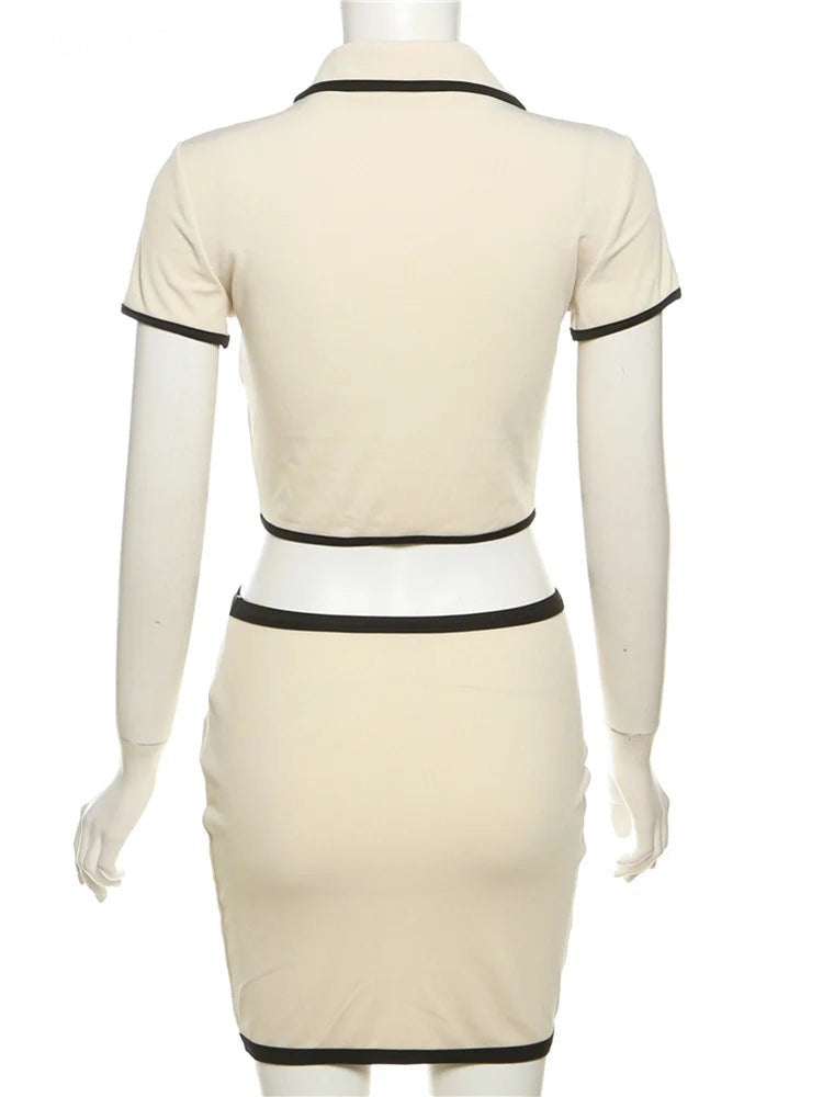 "Elouise" Women's Button Up 2 Piece Matching Outfit Set